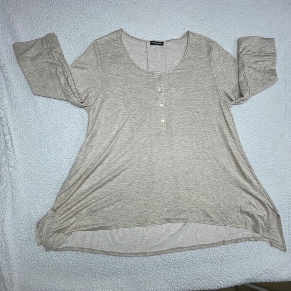 Women’s Cha Cha Vinte Beige 1X Tunic Top - Picture 1 of 14